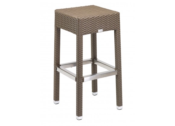 Hand Woven PE Synthetic Wicker Over Aluminum Frame Barstool - WIC-17BB - Indo
