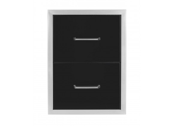  Wildfire Outdoor Living Double Drawer 16” X 22” 304 Black SS