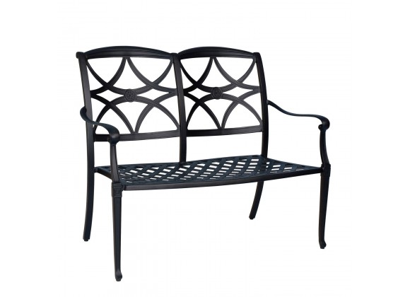 Woodard Wiltshire Bench with Optional Cushion - Stackable