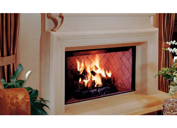 Superior Fireplaces 36" Louvered In White Stacked Refractory Panels And Insulated Firebox - Lifestyle 2