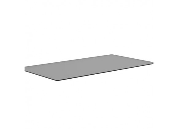 Sunpan Glass Dining Table Top Rectangular Smoke Grey in 86.5" - Front Side Angle