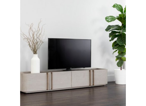Sunpan Jamille Media Console and Cabinet - Lifestyle
