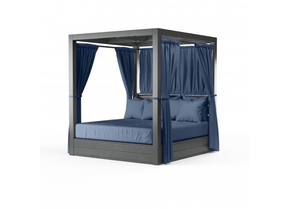 Redondo Resort King Day Bed in Spectrum Indigo, No Welt - Front Side Angle