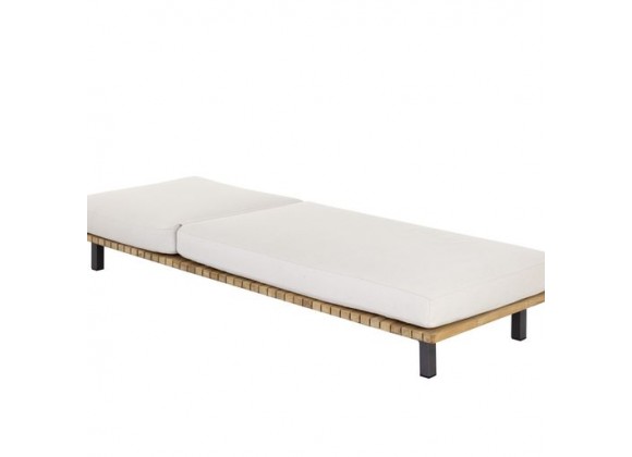 Sunpan Geneve Lounger - Palazzo Cream - Front Side Angle