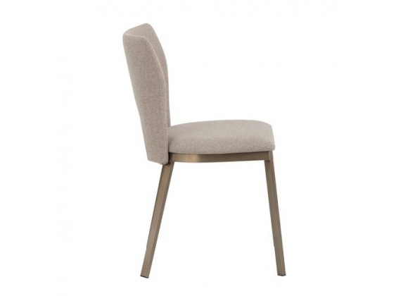 Sunpan Reid Dining Chair - Biscotti Brown - Set of Two - Side Angle