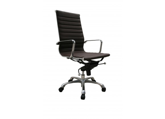 J&M Furniture Comfy High Back Office Chair Brown