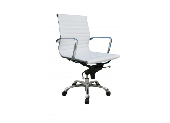 J&M Furniture Comfy Low Back Office Chair White