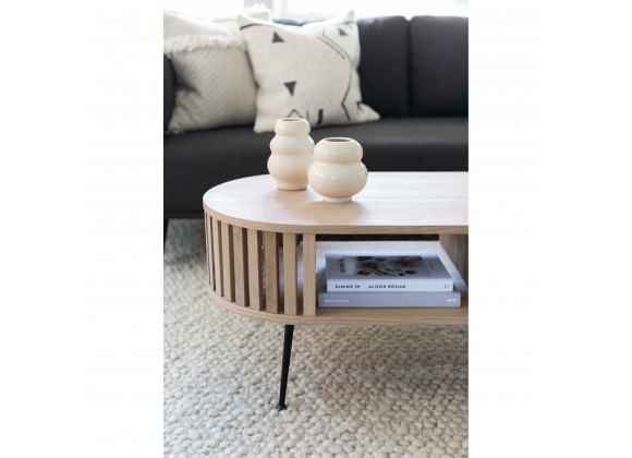 Moe's Home Collection Henrich Coffee Table in White Oil - Lifestyle