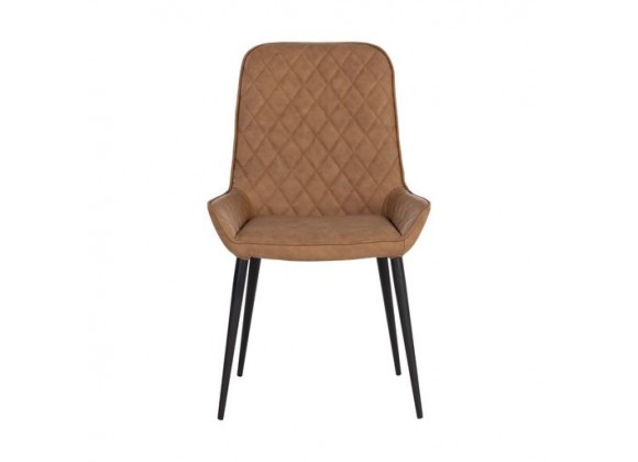 Sunpan Iryne Dining Chair in Bounce Nut - Set of Two - Front Angle
