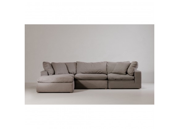 Moe's Home Collection Clay Corner Chair Performance in Fabric Light Grey - Lifestyle