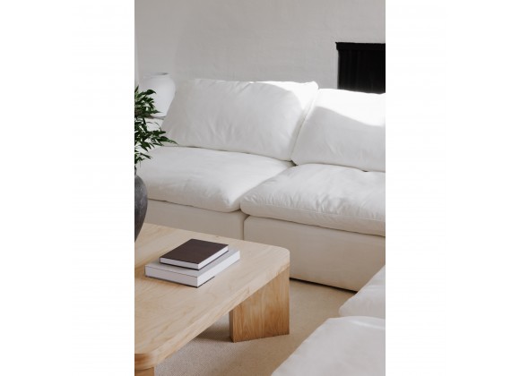 Moe's Home Collection Clay Slipper Chair Performance Fabric White - Lifestyle