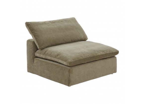 Moe's Home Collection Clay Slipper Chair, Desert Sage - Front Side Angle