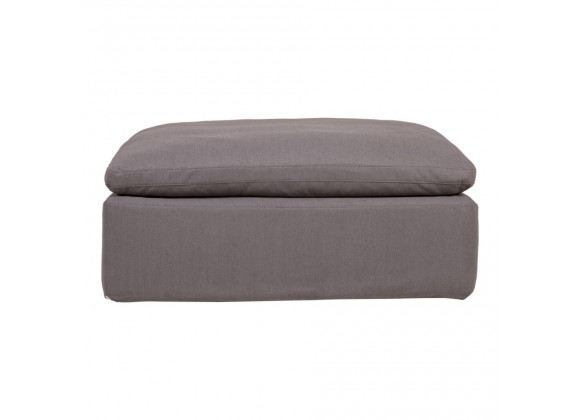 Moe's Home Collection Clay Ottoman - Light Grey - Front Angle
