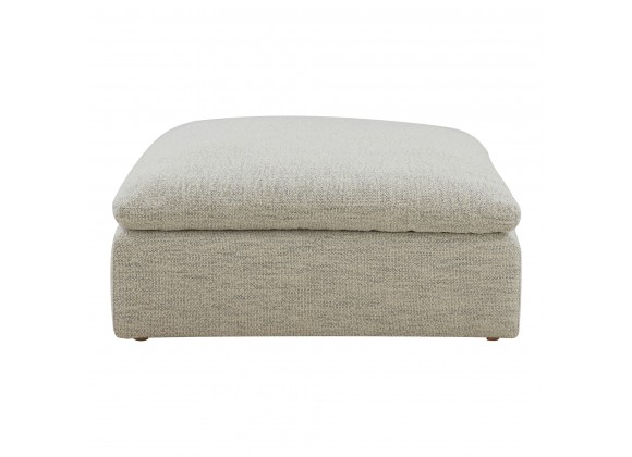 Moe's Home Collection Clay Ottoman Chair NeverFear Fabric Coastside Stand - Front Angle