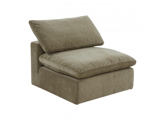Moe's Home Collection Terra Slipper Chair, Desert Sage -Front Side Angle