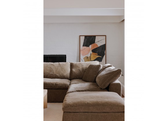Moe's Home Collection Terra Ottoman, Desert Sage - Lifestyle