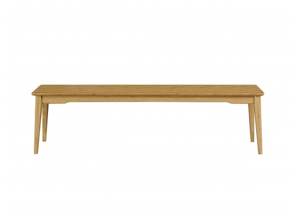 Greenington Currant Long Bench Caramelized - Front Angle
