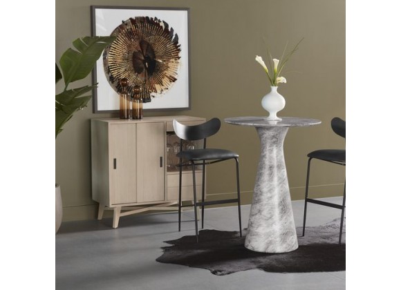 Sunpan Shelburne Bar Table Marble Look - Grey - Lifestyle