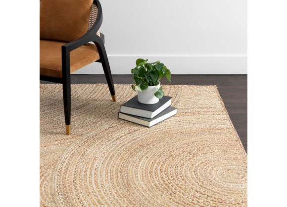 Sunpan Prescott Hand- Braided Rug - Warm Natural 6' X 9' / 8' X 10' / 9' X 12' / 10' X 14' - Lifestyle