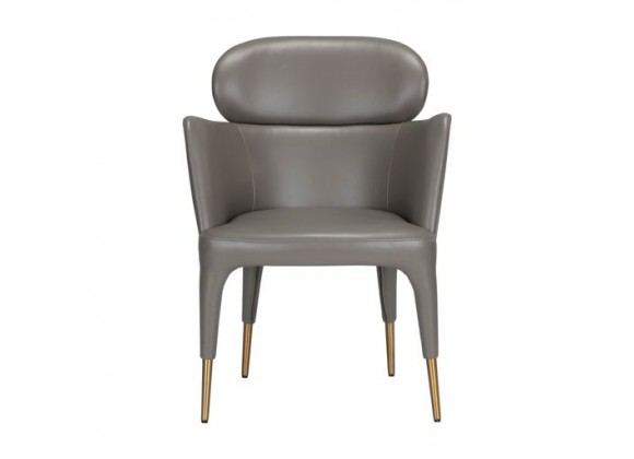 Sunpan Melody Dining Armchair Napa Taupe - Front Angle