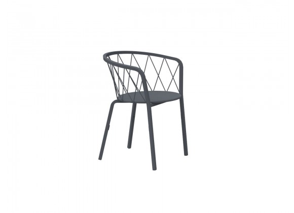 Bellini Dasy Armchair Grey - Front Side Angle