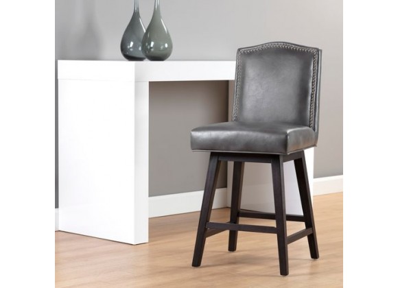 Sunpan Maiso Swivel Counterstool - Overcast Grey - Lifestyle