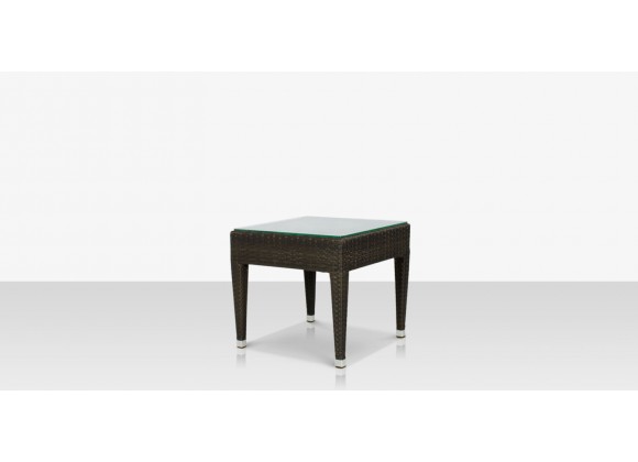 DecoScapes Zen End Table in Espresso - Angled View