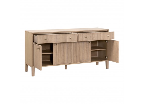 Essentials For Living Highland Media Sideboard - Front Side Angle, All storageOpened