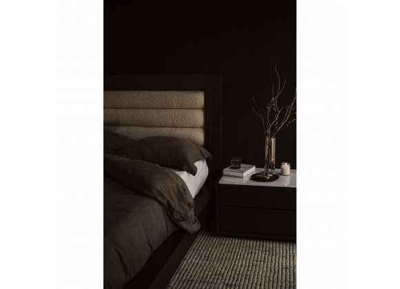 Moe's Home Collection Ashcroft Nightstand, Dark Grey - Lifestyle