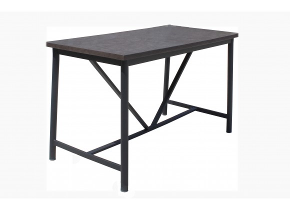 Alfresco Home Jasper 59" Rectangular LWC Gathering Table w/ Umbrella Hole - Front Side Angle