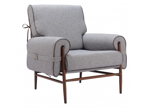 Zuo Modern Klem Accent Chair Gray - Angled 1