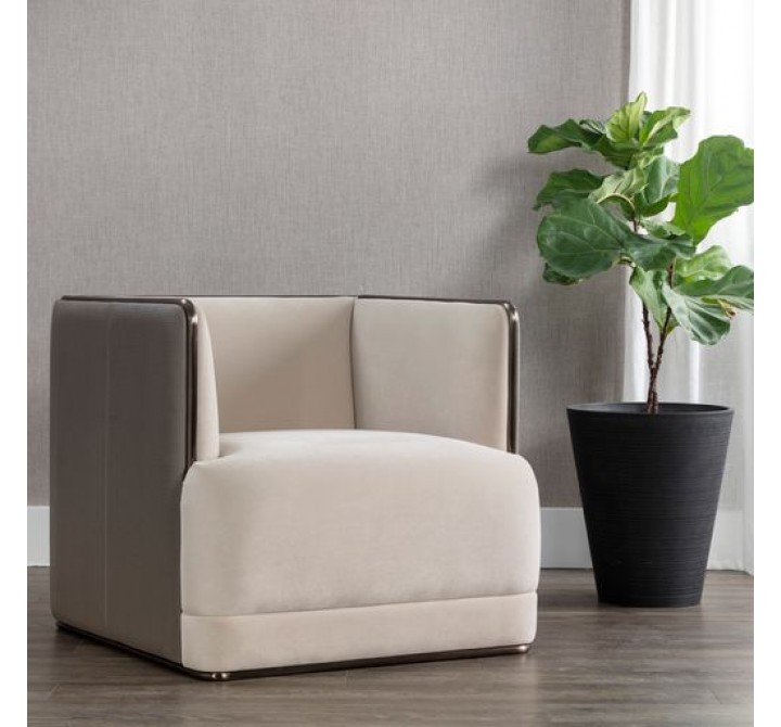Sunpan Sierra Armchair - Meg Taupe / Porcini Taupe - Lifestyle