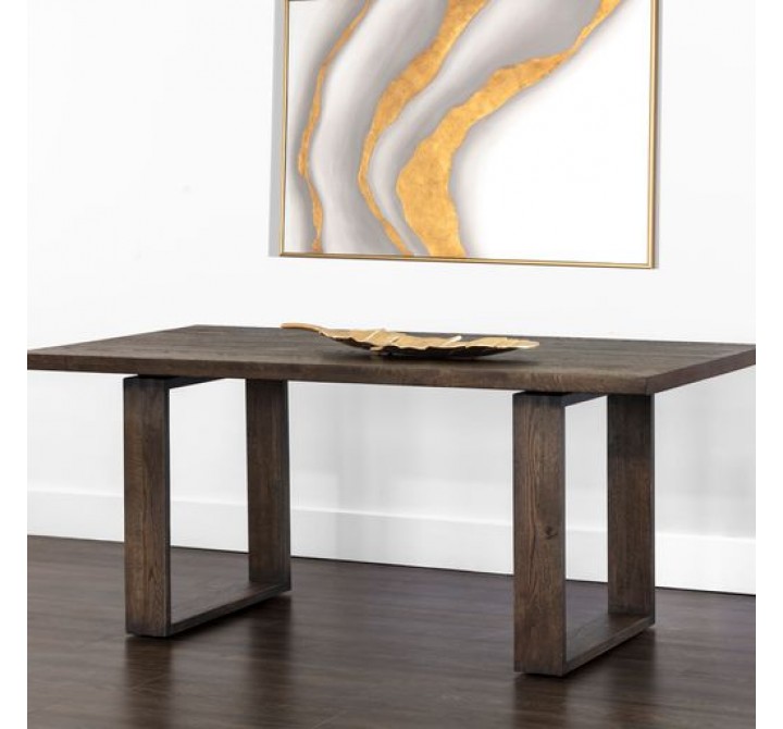 Sunpan Thanus Dining Table 72 '' Brown Oak - Lifestyle