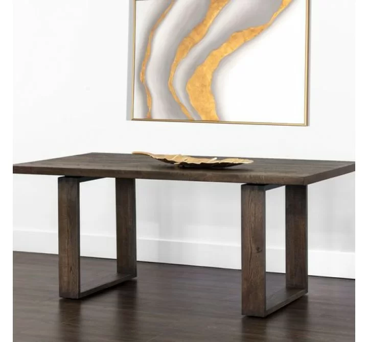 Sunpan Thanus Dining Table 72 '' Brown Oak - Lifestyle