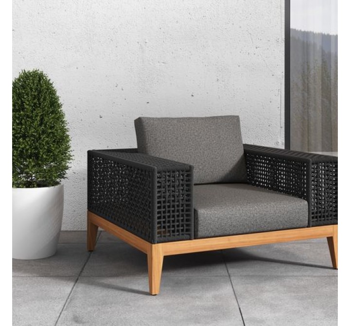 Sunpan Salerno Armchair - Gracebay Grey - Lifestyle