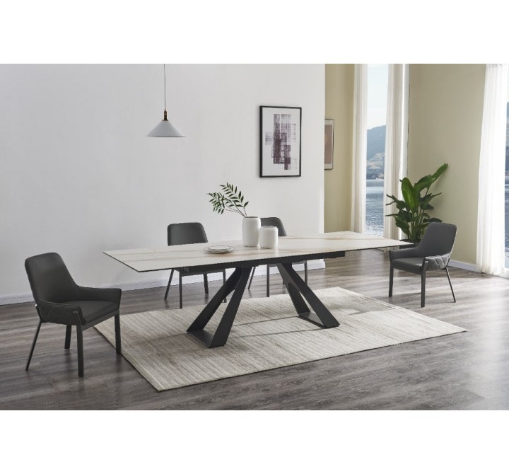 J&M Furniture Swan Extension Table 