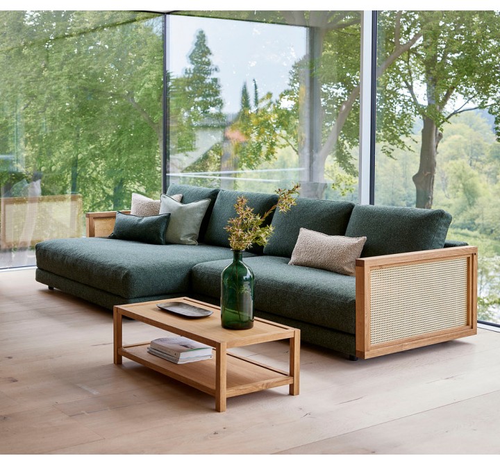 Cane-Line Scale Armrest Left Oak Side View