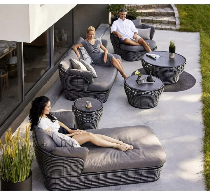 Cane-line Basket 2-seater sofa, incl. AirTouch Cushions - Graphite
