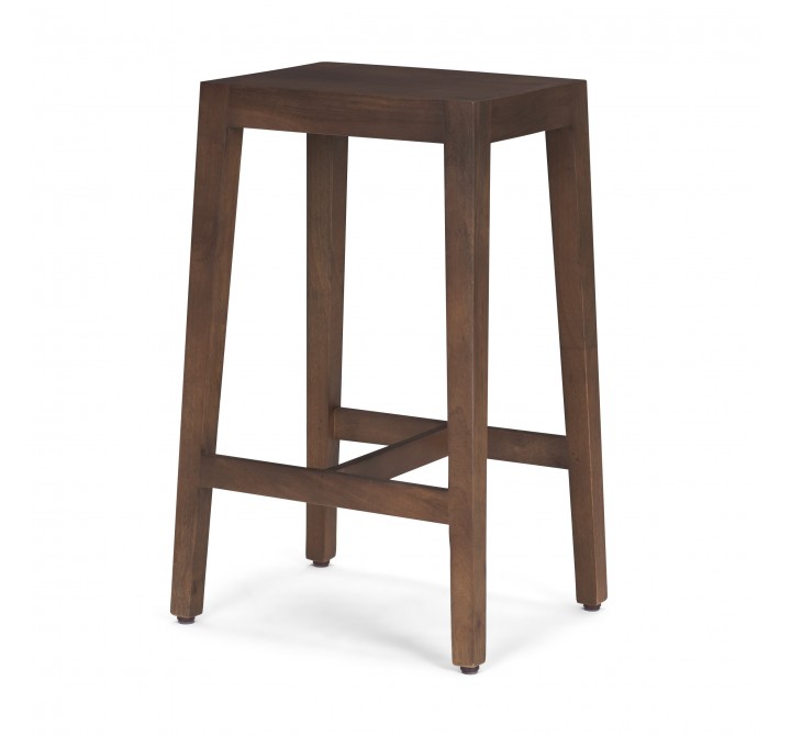 Mercana Colony Medium-Dark Brown Solid Wood Counter Stool