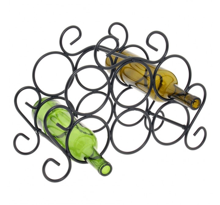 Oenophilia Minuet 7-Bottle Rack - Set of 4 - With Bottles