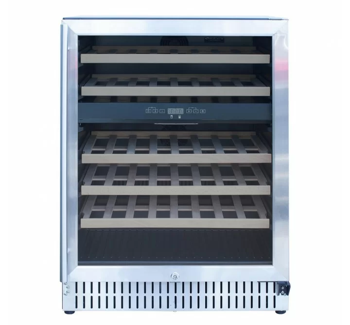 TrueFlame 24" Outdoor Rated Dual Zone Wine Cooler - Front and Closed 