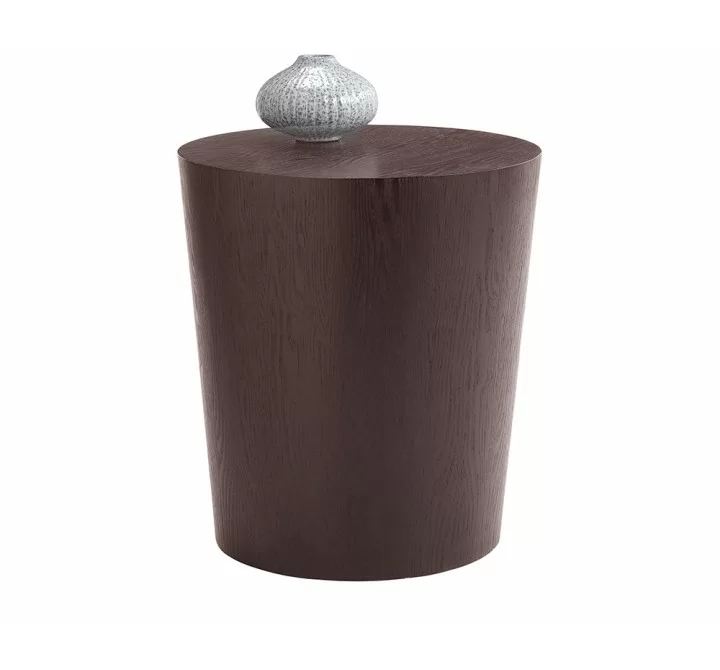 Montague End Table - Espresso - With Decor