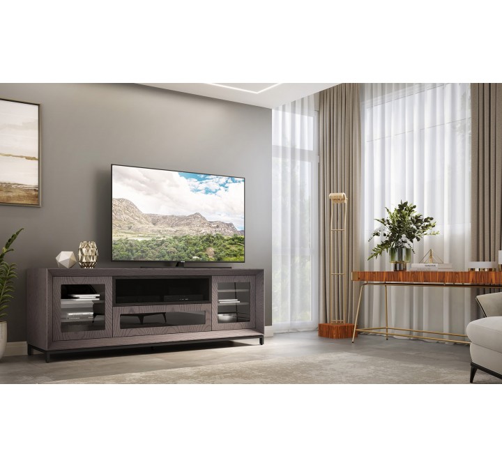 Furnitech 2 Drawer Mid - Century Modern Rolling File Pedestal with a Honey finish over American Oak Veneers - Lifestyle