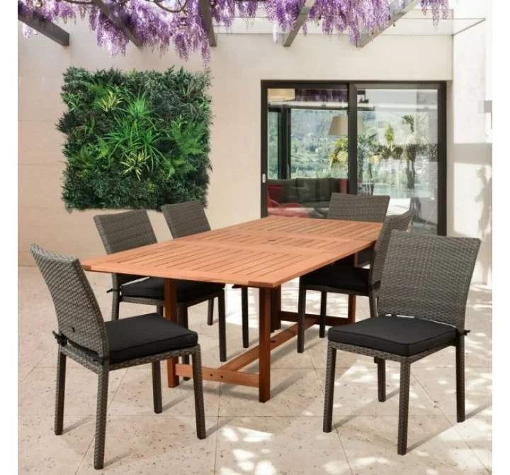Amazonia Damian 6 Piece Rectangular Patio Dining Set