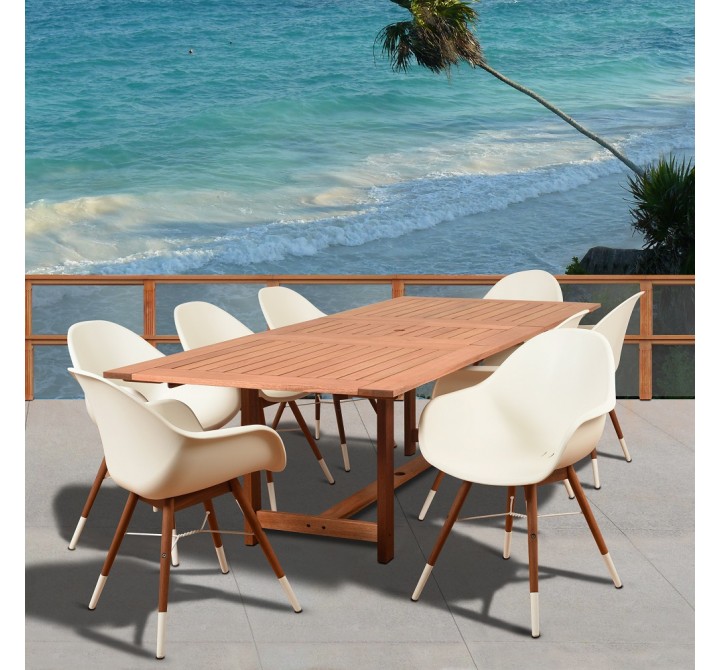 Amazonia Charlotte 9 Piece Rectangular Patio Dining Set