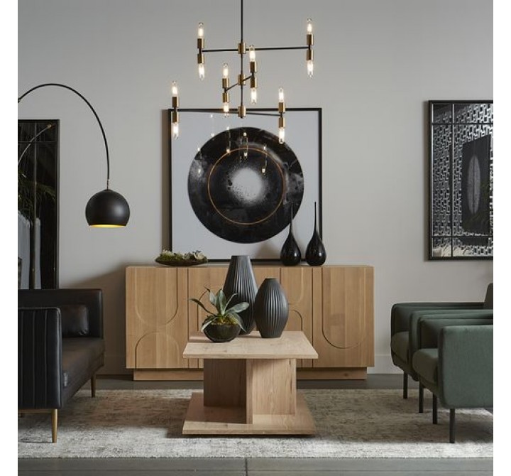 Sunpan Pasadena Wall Mirror Black - Lifestyle