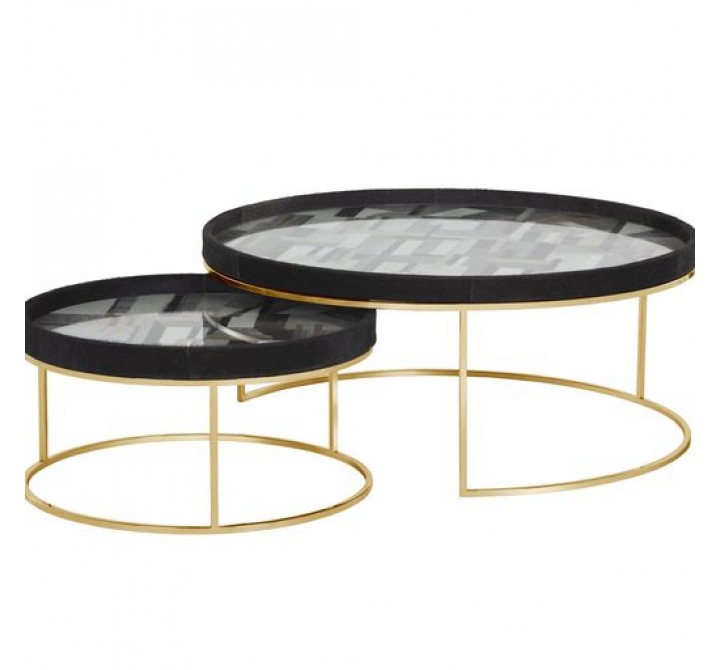 Sunpan Shira Coffee Table - Set of Two - Front Angle