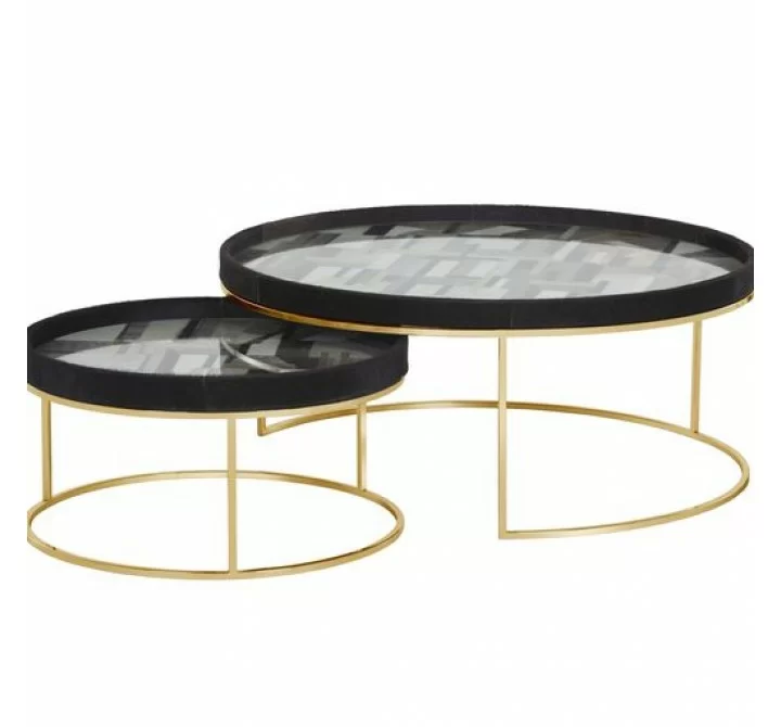 Sunpan Shira Coffee Table - Set of Two - Front Angle