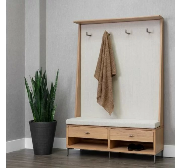 Sunpan Herrington Hall Tree with Bench - Mina Ivory - Lifestyle