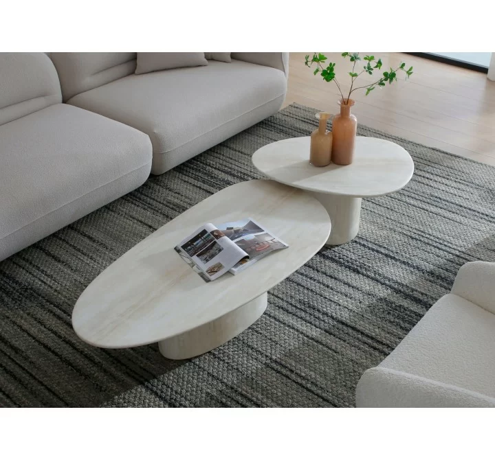 Petra Side Table in Beige-1
